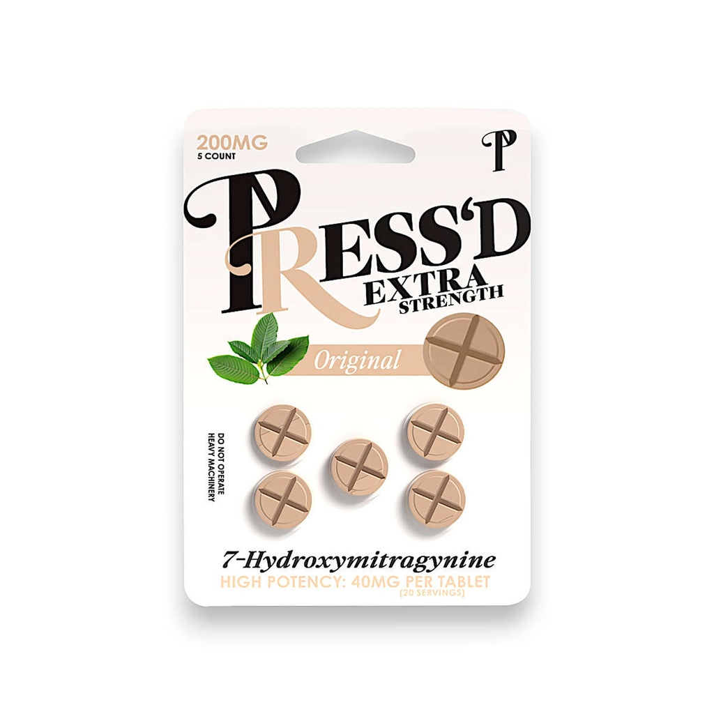 PRESS'D 7-HYDROXY KRATOM TABLETS 5ct 40mg - 1pk (copy) (ORIGINAL)