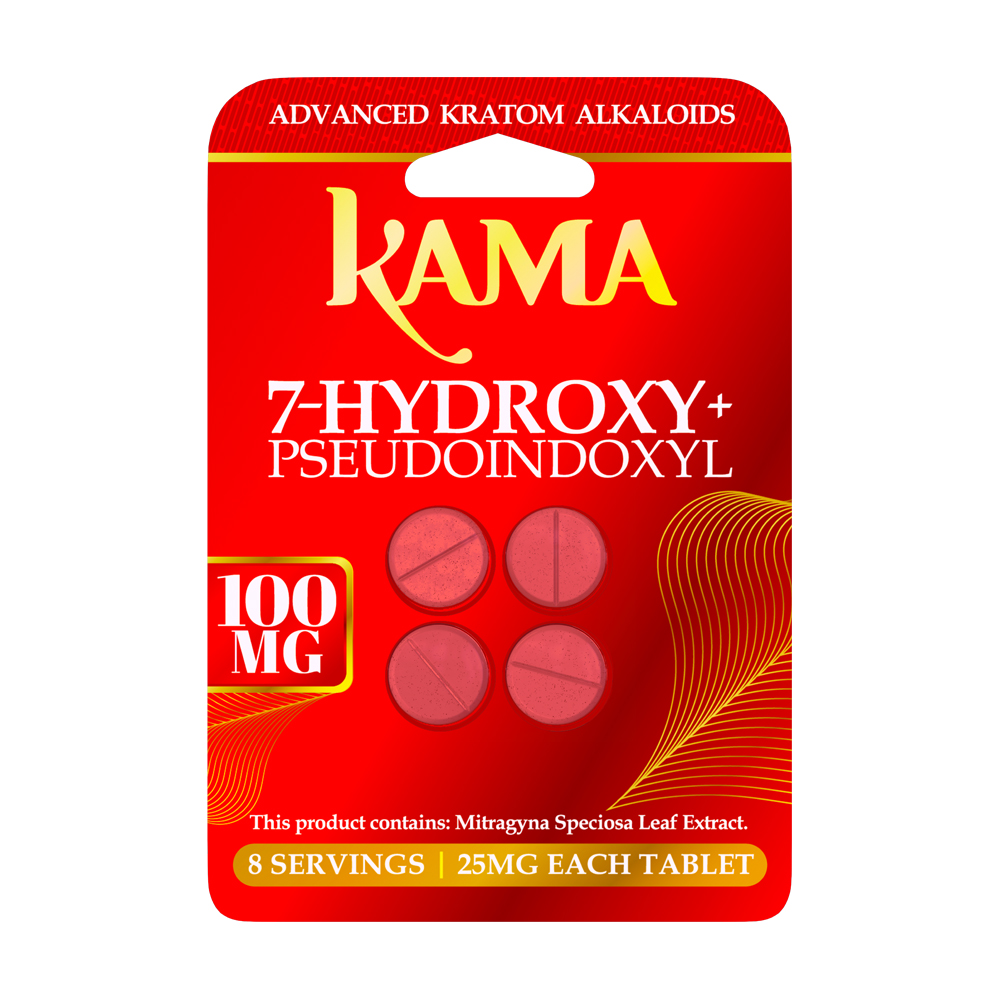 KAMA  80 MG 7-HYDROXY-MITRAGYNINE  4ct Pill 10- Pack (copy) (MINT)