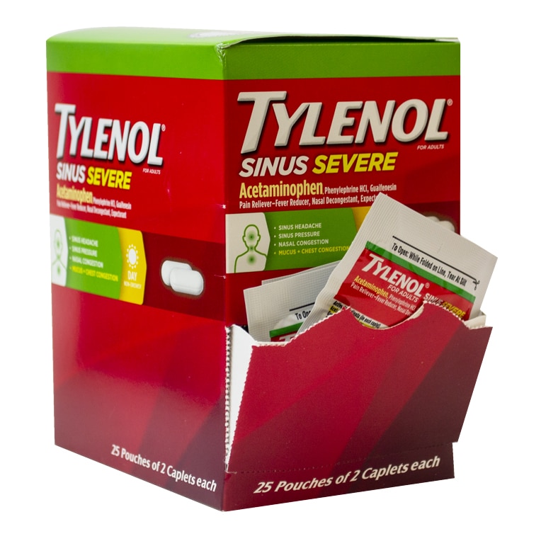 TYLENOL SINUS SEVERE  LOOSE 25CT-2PK