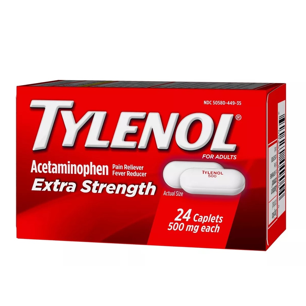 Tylenol Extra Strength 500mg Caplets - 24ct
