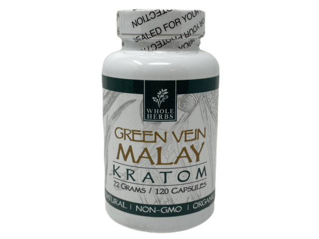 Whole Herbs Green Vein Malay Kratom 120ct