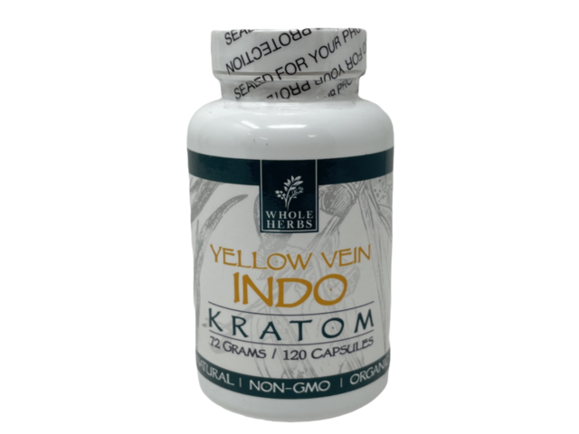 Whole Herbs Yellow Vein Indo Kratom 120ct