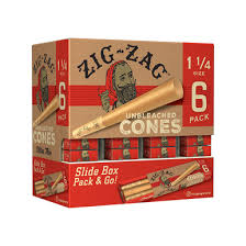 ZigZag Unbleached Cones 1.25 36/6ct