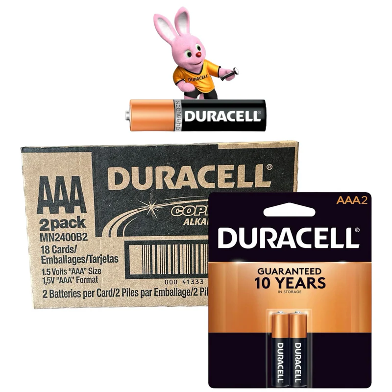 Duracell AAA 18/2ct - CopperTop #MN2400B2