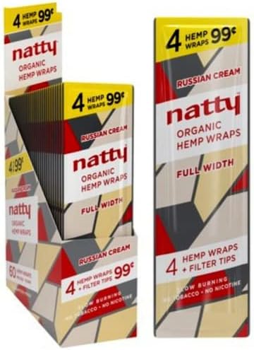 Natty Organic Hemp Wrap - Russian Cream 4 for .99