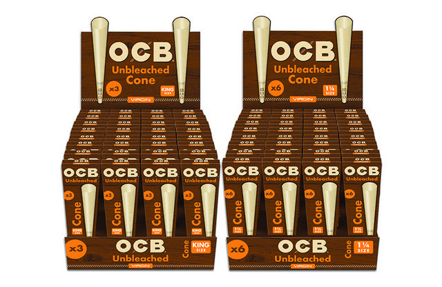 OCB CONE 1ｼ 6 PackVirgin Unbleached