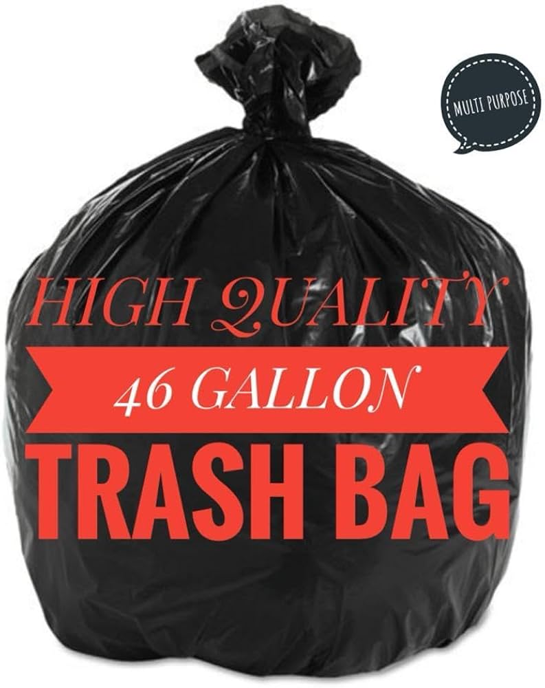 Kraft - Garbage Bags - Black 46G - 100pcs