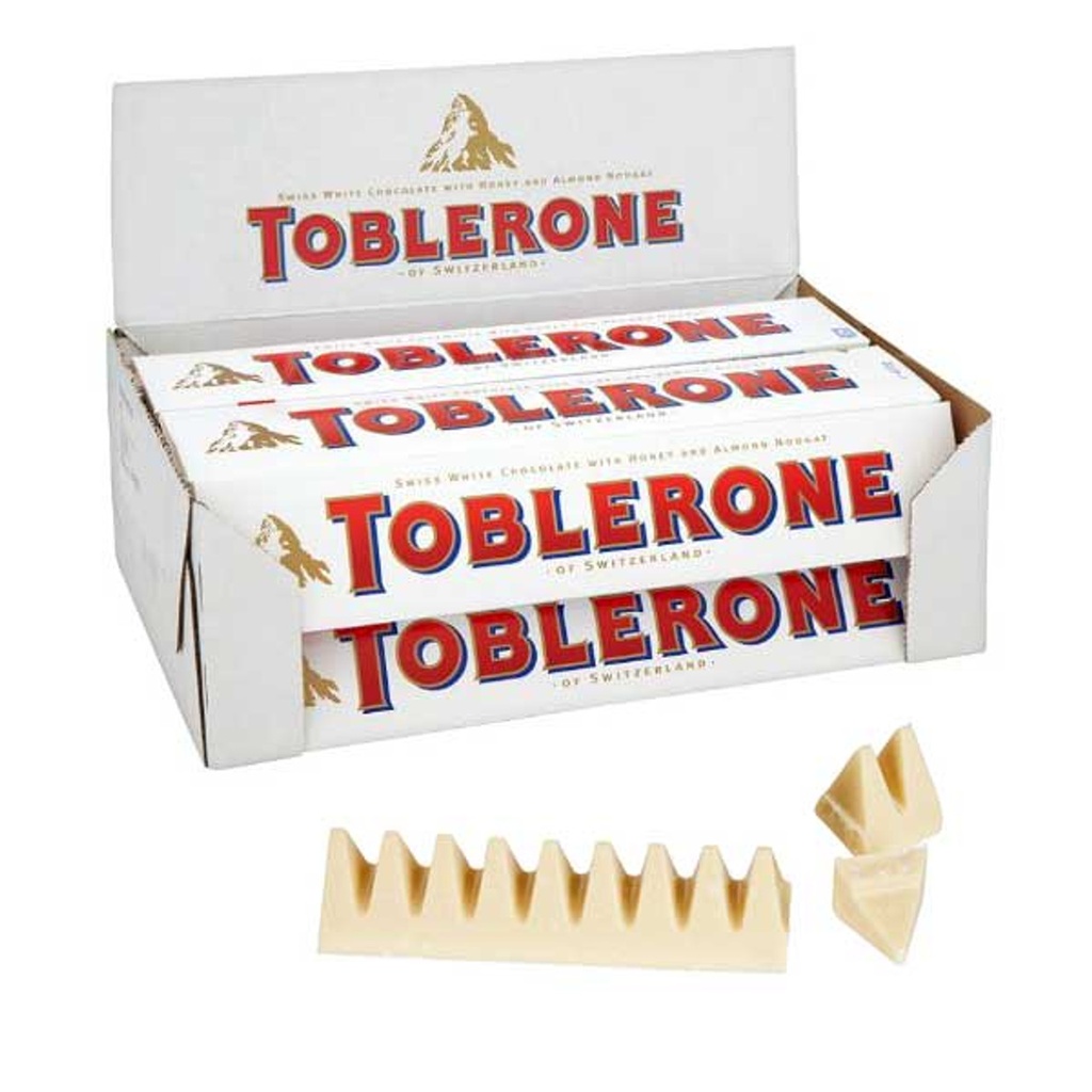 TOBLERONE WHITE  20 PCS /3.50 OZ