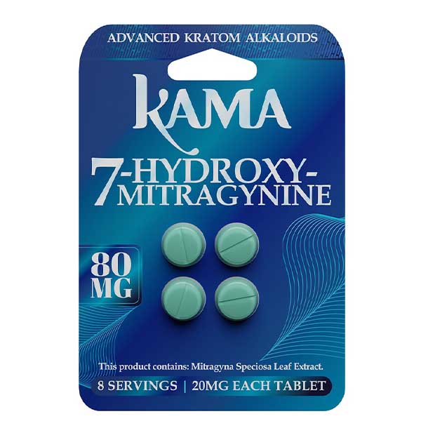 KAMA  80 MG 7-HYDROXY-MITRAGYNINE  4ct Pill 10- Pack