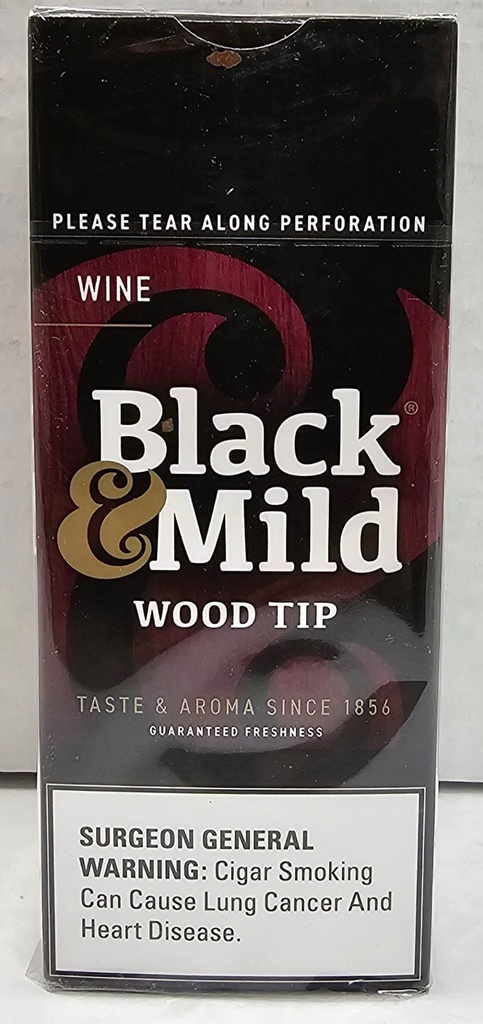 Black & Mild Single WINE Wood  Tip  25ct