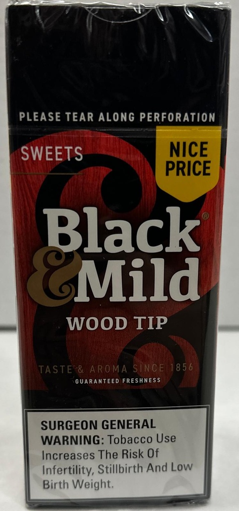 Black & Mild Single SWEETS Wood  Tip  25ct