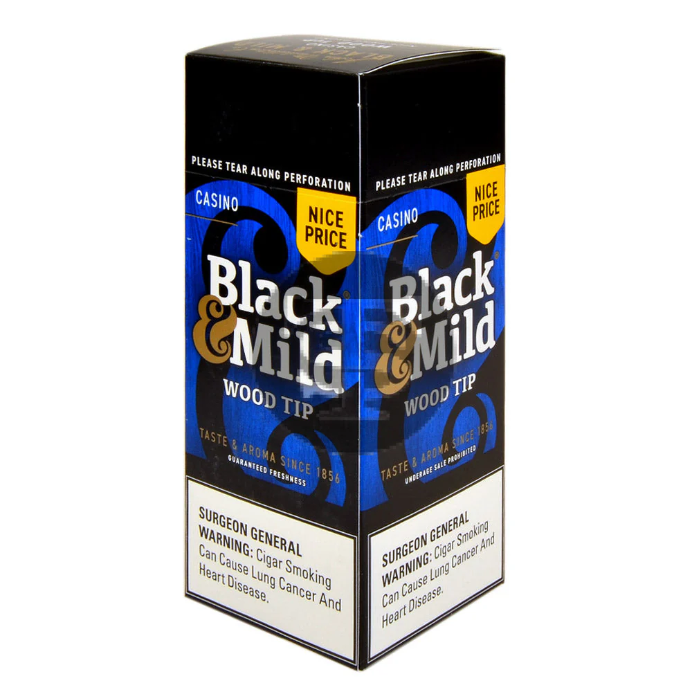 Black & Mild Single CASINO Wood  Tip  25ct