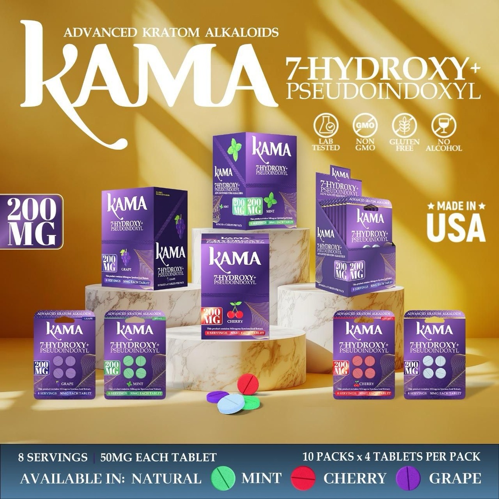 KAMA 200 MG 7-HYDROXY-PSEUDOINDOXYL  4ct Pill 10- Pack