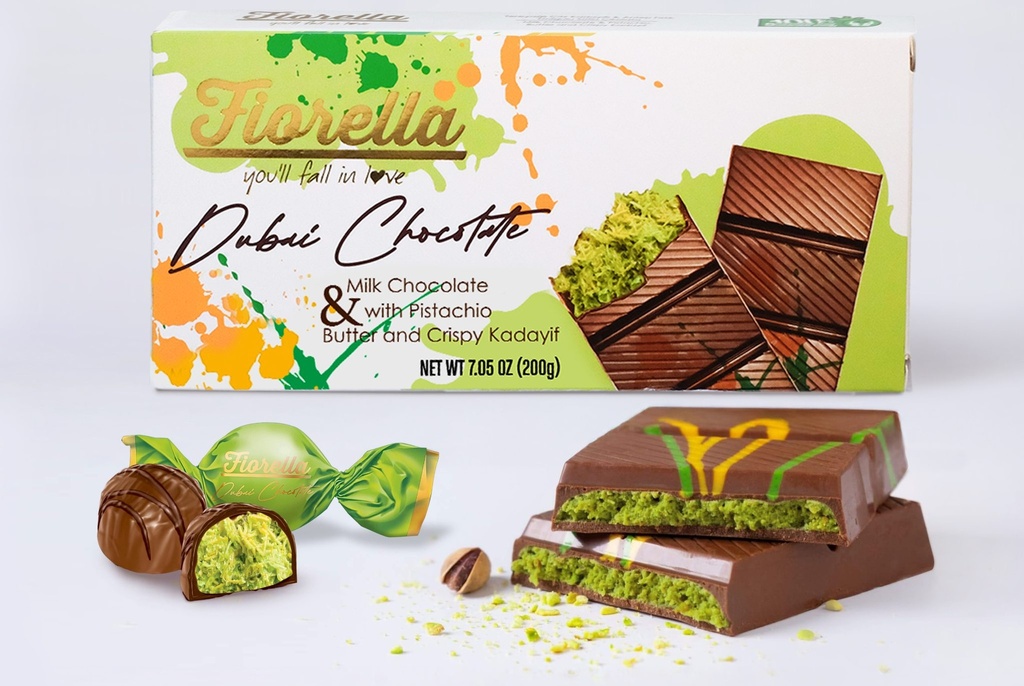 FIORELLA DUBAI MILK CHOC 200G  12 ct